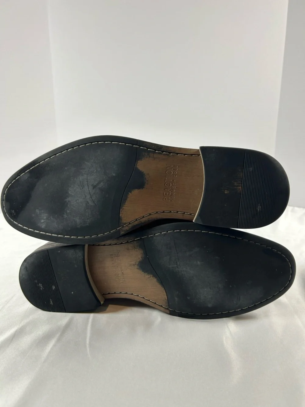 Kenneth Cole Reaction Jean IAL Men's Brown Cap Toe Leather‎ Oxfords 10.5 * flaw